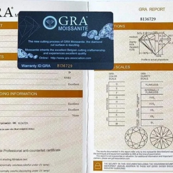 Certified 2ct Moissanite 925 Sterling Silver Diamond Ring - Picture 5 of 5